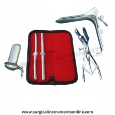 Hegar uterine dilator set 2 Pieces, 9-10,11-12, mathieu speculum, grave large, collin large