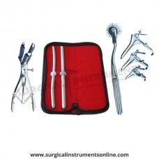 Hegar uterine dilator set 2 Pieces, 9-10,11-12, wartenberg pinwheel, mathieu speculum, grave 3pcs