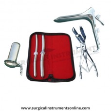 Hegar uterine dilator set 2 Pieces, 9-10,13-14, mathieu speculum, grave large, collin large