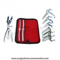 Hegar uterine dilator set 2 Pieces, 9-10,13-14, mathieu speculum, grave 3pcs, collin 3pcs