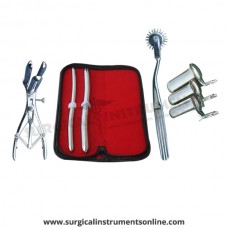Hegar uterine dilator set 2 Pieces, 9-10,13-14, wartenberg pinwheel, mathieu speculum, collin 3pcs