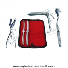 Hegar uterine dilator set 2 Pieces, 9-10,13-14, wartenberg pinwheel, mathieu speculum, grave large
