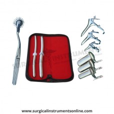 Hegar uterine dilator set 2 Pieces, 9-10,13-14, pinwheel, grave 3pcs, collin 3pcs