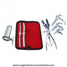 Hegar uterine dilator set 2 Pieces, 9-10,15-16, mathieu speculum, grave 3pcs, collin large