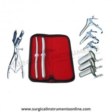 Hegar uterine dilator set 2 Pieces, 9-10,15-16, mathieu speculum, grave 3pcs, collin 3pcs