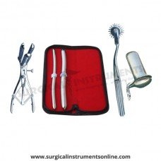 Hegar uterine dilator set 2 Pieces, 9-10,15-16, wartenberg pinwheel, mathieu speculum, collin large