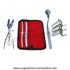 Hegar uterine dilator set 2 Pieces, 9-10,15-16, wartenberg pinwheel, mathieu speculum, collin 3pcs