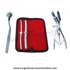 Hegar uterine dilator set 2 Pieces, 9-10,15-16, wartenberg pinwheel, mathieu speculum