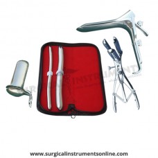Hegar uterine dilator set 2 Pieces, 9-10,17-18, mathieu speculum, grave large, collin large