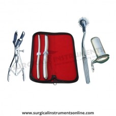 Hegar uterine dilator set 2 Pieces, 9-10,17-18, wartenberg pinwheel, mathieu speculum, collin large