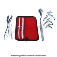 Hegar uterine dilator set 2 Pieces, 9-10,17-18, wartenberg pinwheel, mathieu speculum, grave 3pcs