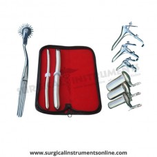 Hegar uterine dilator set 2 Pieces, 9-10,17-18, pinwheel, grave 3pcs, collin 3pcs